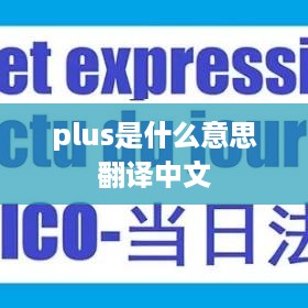 plus是什么意思翻译中文