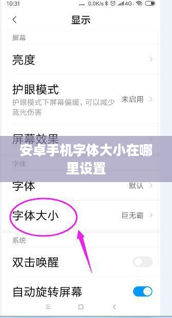 安卓手机字体大小在哪里设置