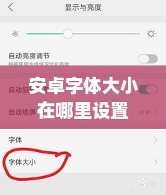 安卓字体大小在哪里设置