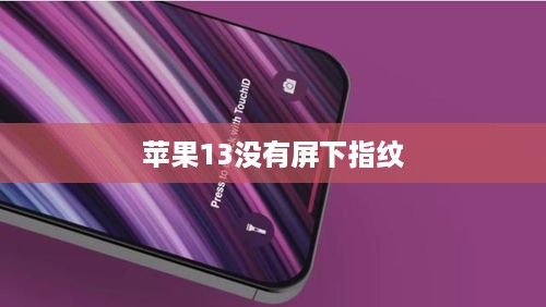 苹果13没有屏下指纹