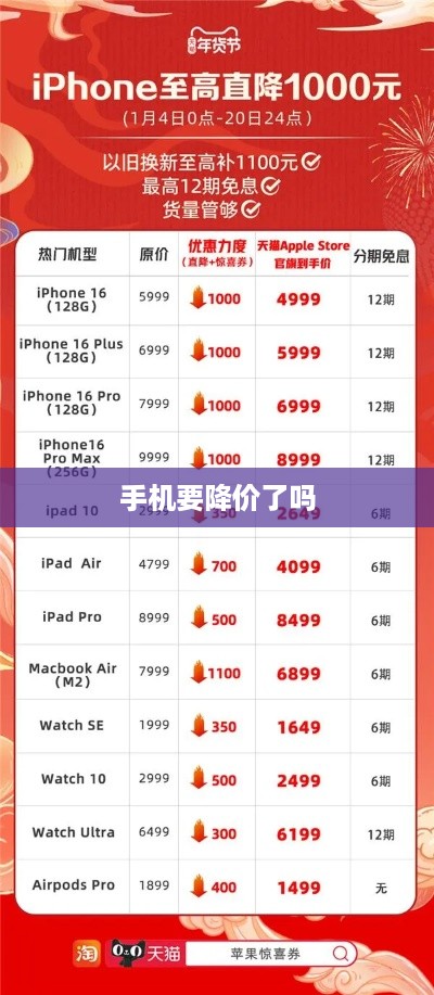 手机要降价了吗