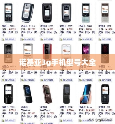 诺基亚3g手机型号大全