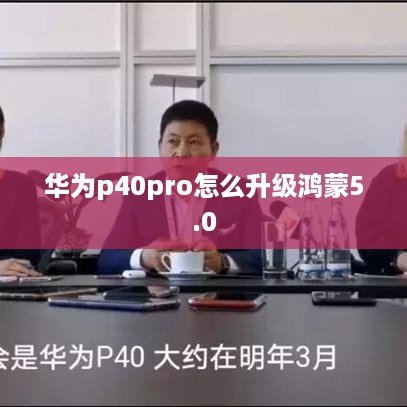 华为p40pro怎么升级鸿蒙5.0