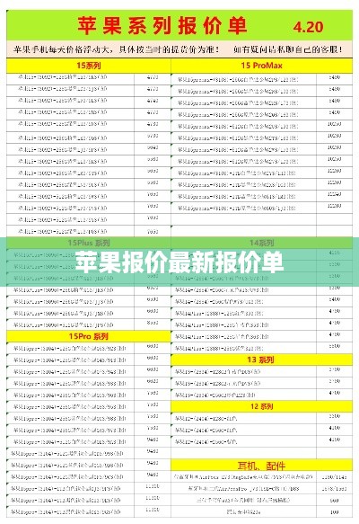 苹果报价最新报价单