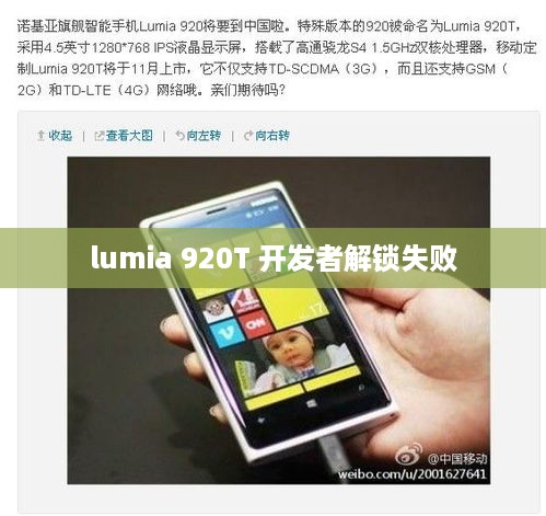 lumia 920T 开发者解锁失败