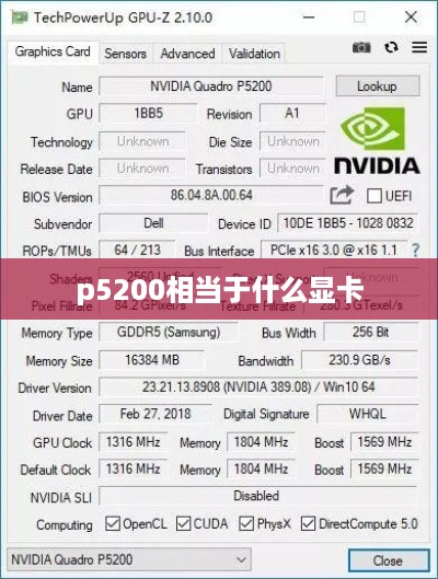p5200相当于什么显卡