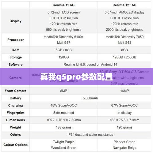 真我q5pro参数配置