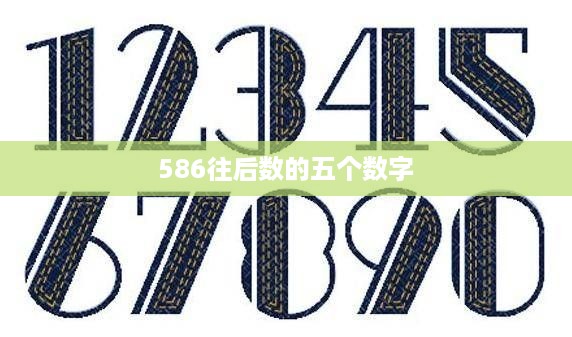 586往后数的五个数字