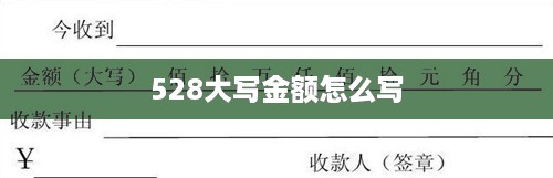 528大写金额怎么写  第1张