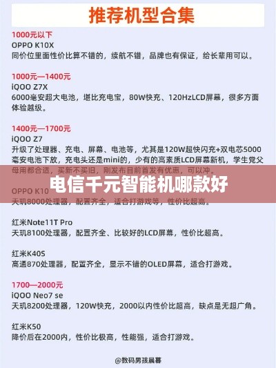 电信千元智能机哪款好