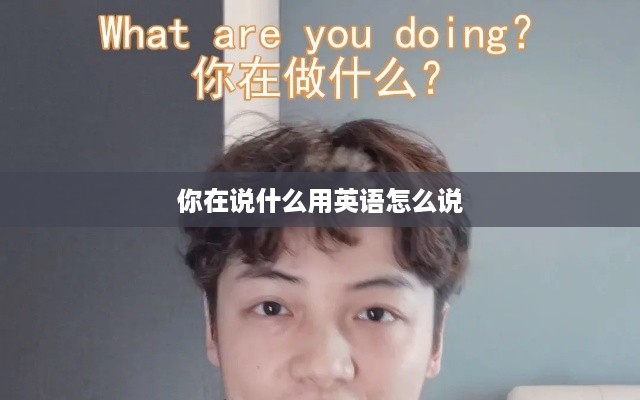 你所说的用英语怎么说？