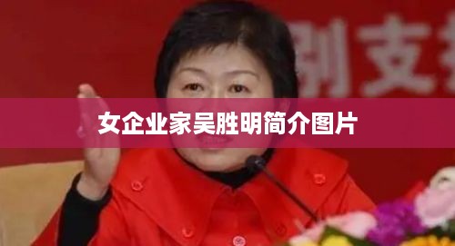 女企业家吴胜明简介图片