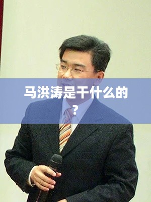 马洪涛的职业生涯与身份，他是某领域的专业人士/工作者。