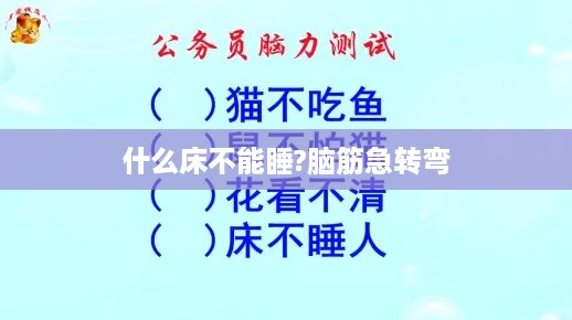 无法入睡的床，脑筋急转弯的答案。