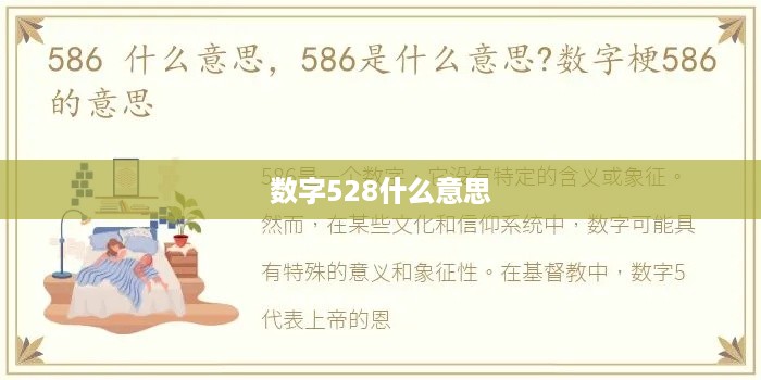 数字528的含义解析