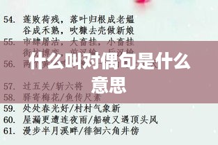 对偶句的定义与表达方式  第1张