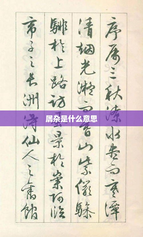 羼杂的释义