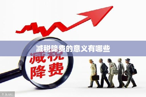 减税降费的意义及其重要性