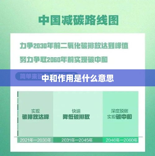 中和作用的含义