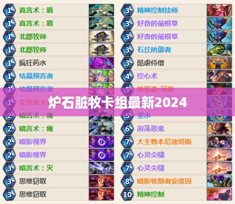2024年炉石脏牧卡组最新策略