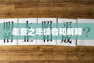 耄耋之年的读音和解释