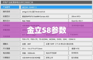 金立S8手机参数详解