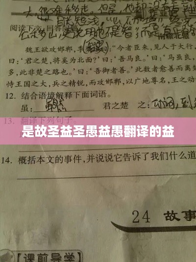 是故圣益圣，愚益愚翻译中的益之意