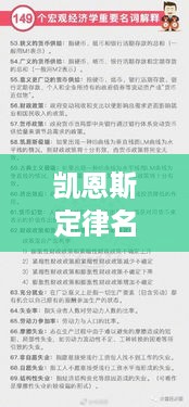 凯恩斯定律，宏观经济学中的核心原理解析