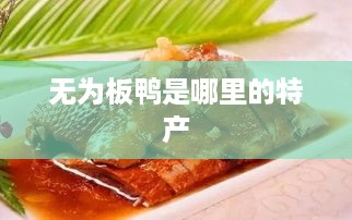 无为板鸭，特色美食的产地之选  第1张