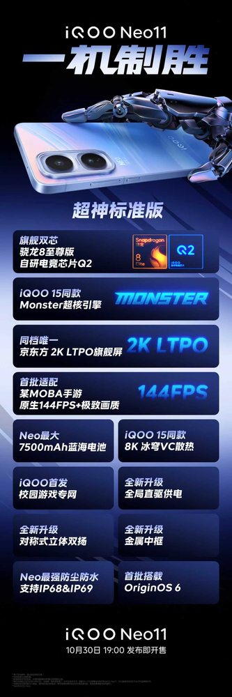 iQOO Neo11,最强标准版2K屏性能旗舰即将发布